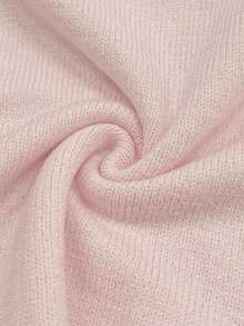 Women's Casual Solid Color Round Neck Frill Trim Ruched Short Sleeve Loose Wool Blend T-Shirt Top, Spring/Autumn Pink Summer - Pink - View 9