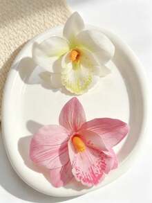 2件組 10cm 大號波希米亞風花朵髮夾，適用女性與女孩，熱帶夏威夷風花朵髮飾，適合海灘度假、夏季派對與日常配戴，時尚髮飾髮夾 - 多色5 - 查看 12