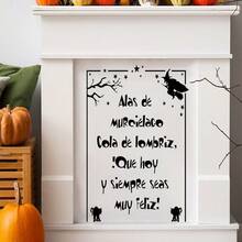 Halloween Spanish Wall Stickers With Toad Eyes & Frog Feet Quotes. Self-Adhesive PVC, Easy To Install. Perfect For Entry Doors, Bedrooms, Living Rooms, Home Decor And Halloween Parties. - Halloween Theme - View 10