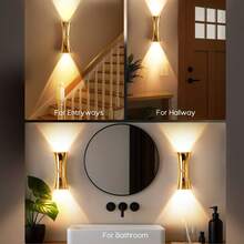LED磁吸無線感應壁燈，背膠壁掛燈，充電電池供電，3000K/4000K/6500K LED壁燈，適用於開齋節、臥室、牆面、廚房、廁所、床頭、走廊、浴室 - 沙漏造型(常規版) - 查看 8