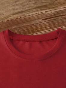 imavera, verano y otoño. Divertida, dulce, casual, moderna, fácil de combinar, top para mujer en tallas S-XXL, adecuada para diversas ocasiones como visitar tiendas de postres, picnics, etc. - Rojo - Ver 3