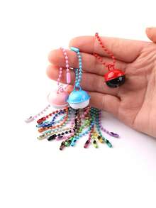 Hot Selling 120Pcs 10cm Color Painted Iron Ball Chain Round Disc Tag Chain DIY Kuka Pendant Bag Keychain Accessories - 10cm Round Bead Iron Chain - View 6