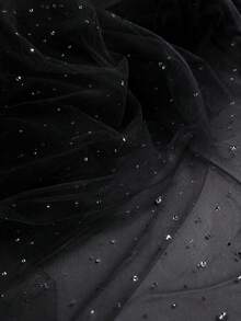 Sparkling Rhinestone Tulle Fabric, Transparent Mesh Material With Sequins, Soft, Lightweight And Flowing, Suitable For Wedding Veil, Evening Gown, Party Decor, Ballet Tutu, Home Decor And DIY Sewing Projects - 1 - View 22
