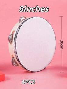 Single Row Tambourine: Wooden Handheld Drum With Metal Bells - Ideal Percussion Instrument For Weddings And Parties, Best Gift, Wedding Decor, Home Decor, Room Decor, Party Favors, Bridal Shower, Graduation, Birthday Decor, Party Decor, Bachelorette Party - Drum - View 22