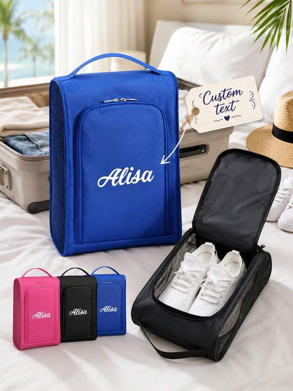 Personalized Custom Logo And Name, Essential For Shoe Stores, Toiletry Bag, Large-Capacity Portable Travel Shoe Bag, Hand-Carry Shoe Box