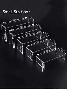 3/5pcs Transparent Acrylic Display Stands, Cake/Dessert/Candy/Figurine Display Racks, Multi-Tier Rectangular Display Stands For Collections, Sweets, Figurines, Office/Dorm Supplies, Home Decor, Kitchen Items, Christmas Gifts - Clear - View 9