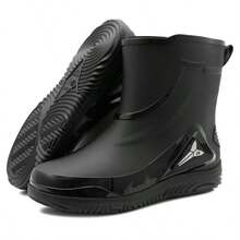 Men Short Ankle Boot Wellies Waterproof Mid Calf Slip On Rain Snow Wellingtons C - Multicolor - View 11