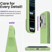 液態矽膠 3 層全覆蓋軟橡膠手機殼，適用於 iPhone 17 Pro 17 Pro Max 17，清新夏季配色，防震保護殼配耐刮微纖維內裡，相容於 13 11 16 Pro Max 15 14 Plus 12 Mini XS Max 7 8 Plus - 薄荷綠 - 查看 10