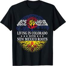 Camiseta de residente de Colorado con raíces en Nuevo México - Negro - Ver 2