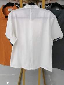 1 pieza Uniforme de chef de lino unicolor casual, blanco amigable con la piel - Blanco - Ver 9
