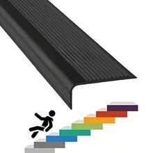 1pc 1m/39.378in New Self-Adhesive Stair Anti-Slip Tape, L-Shaped Anti-Slip Protection Strip, PVC Stair Edge Decorative Strip, Suitable For Home And Office - A - View 13