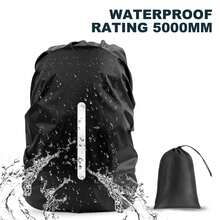 1pc 15-75L Black Backpack Rain Cover, Waterproof, Dust-Proof, Suitable For Outdoor Travel, Hiking And Climbing Backpacks, Foldable, With Reflective Strip, Suitable For Outdoor, Climbing, Commuting, School, Home, Travel Storage - A - View 3