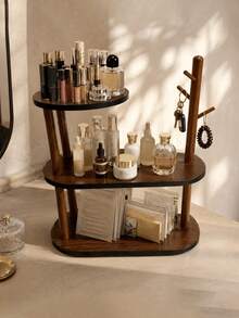 1pc Desktop Storage Rack, Skincare And Cosmetic Organizer, Kitchen Cup Holder, Coffee Mug Storage Rack, Suitable For Living Room, Kitchen, Bedroom, Can Store Jewelry, Cosmetics, Spices And Tableware - Multicolor - View 9