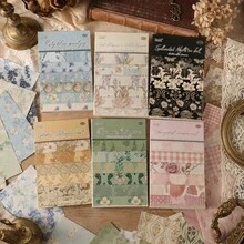 50sheets Scrapbook Paper Sticky Note Paper Non-Adhesive Material Paper DIY Scrapbooking Collage Junk Journal Aesthetics Planner Craft Paper - Paper - View 6