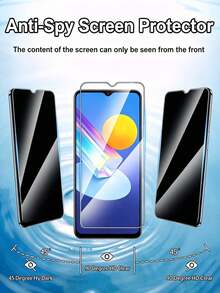 2Pcs Privacy Screen Protector For Tempered Glass Anti-Spy Privacy Screen Protector, 9H Hardness, Anti-Scratch, Bubble-Free, Anti-Spy - Black - View 2
