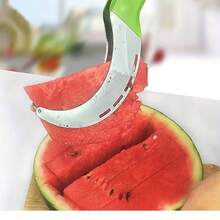 Watermelon Slicer Fruit Divider Multifunctional Melon Cutter Convenient Large Fruit And Vegetable Slicer Easy Cut Stainless Steel Watermelon Slicer Watermelon Cube Slicer Watermelon Fruit Divider Watermelon Ball Scoop Tool Summer Melon Eating Tool - Multicolor - View 2