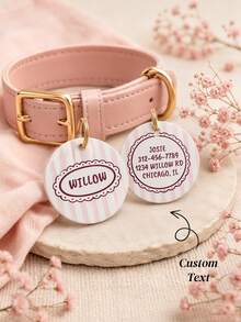 Custom Dog Name Tag, Personalized Pet Collar Pendant, Cute Macaron Color Dog Tag, Gift For Dog Mom - Multicolor - View 2