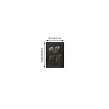 1pc Vintage Skeleton Couple Kissing Mural Decorative Painting, Spooky Halloween Print Canvas Art, Dark Academia Style Poster, Suitable For Eerie Bedroom, Living Room Or Dorm Decor, Gift For Her, Unframed Or Framed - Multicolor - View 13
