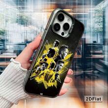 [Ships From Germany/France/Spain/Italy] Phone Case - Brand New 2D Flat Football Star Silhouette, Colorful Silver Shell, Luxurious And Elegant, Non-Yellowing, Stain-Resistant, Shock-Resistant, Stylish And , High-Quality, Unisex, Compatible With Apple 11-17 Pro/Max/Plus/Air And Galaxy S21-S26 Ultra – XM 13/14/15 Pro/Ultra - 1 Image - View 7