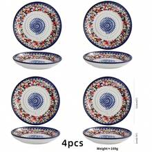 Ceramic Multi-Function Grinding Plate, Ceramic Manual Grinder, Polish Floral Design, Hand-Painted Underglaze, Suitable For Ginger, Garlic, Cheese And Vegetables, Portable And Easy To Clean, Fashionable Kitchenware, Garlic Grinder, Handmade, Suitable For Hotels, Restaurants And Homes - Multicolor - View 15