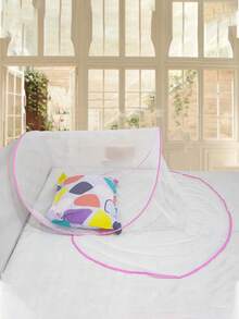 1pc Portable Folding Bedside Mosquito Net, Suitable For Travel And Home Use-No Installation Required, With Frame Bedside Canopy, Hand Washable Double/Multi-Layer Mesh, Outdoor Universal - Multicolor - View 6