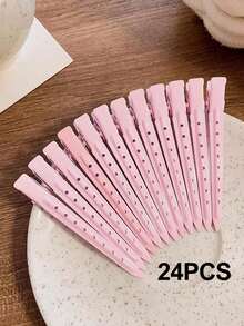 1/5/12/24pcs Hair Clip Set - Crocodile Clips, Suitable For Long Curly And Thick Hair - Multicolor - View 11