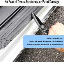 HZEL 4PCS Car Door Sill Protector, Anti-Scratch Vehicle Door Step Entry Guard Dust Shield Sticker, Automobile Edge Step Threshold Anti-Tread Protection Strip, Universal Fit (Gray) - ColorC - View 5