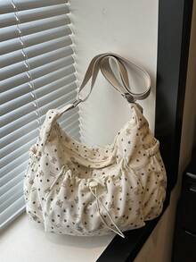 Bolso Tote Grande para Mujeres, Nuevo Diseño de Moda Bolso de Hombro, Estilo Elegante con Textura - Multicolor - Ver 10