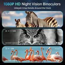 Night Vision Goggles, Night Vision Binoculars For Adults 10X Digital Zoom 7X Infrared Binoculars Photos And Videos, Ideal For Outdoor Camping And Wildlife Observation - C - View 2