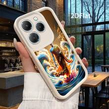 Funda para teléfono: Estuche plano 2D con diseño de estatua de Buda entre ondas de loto, adecuado para Infinix Hot 10, 10 Play, 10s, 12, 20, 20i, 20S, 30, 30i, 40, 40i, 50, 50i, Note 30, 30VIP, 40, 50, 50X, Smart 7, 8, 8plus, 8Pro, 10 Zero, 30, 40. - (Un color) 1 unidad por paquete - Ver 1