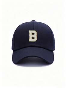 1pc Unisex Letter Print Baseball Cap, Casual Street Style Trucker Hat, Adjustable Breathable Sun Protection Hat, Suitable For Daily Outdoor Travel Wear - Navy Blue - View 11