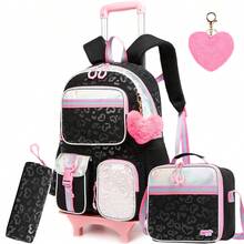 Girls' Rolling Backpack - Cute Carry-On Bag With Crossbody Bag And Pencil Case, Suitable For Elementary Students - 14+ Girls' Travel Luggage - Children's Rolling Bags - View 12