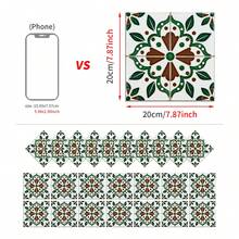 24PCS Peel And Stick PVC Tile Stickers, Different Style Patterns, Waterproof, Oil-Proof, Stain-Resistant, Removable, No Residue, Suitable For Living Room, Kitchen, Bathroom, Toilet, Home Wall Decoration Renovation, DIY, Matte Texture, Size 10/15/20CM - FHZ-05 - View 13