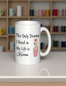 Ceramic Coffee Cup For Korean Drama Fans Suitable For Repeated Use And Hand Washing OnlyA Great Gift For Birthdays Holiday - White - View 1