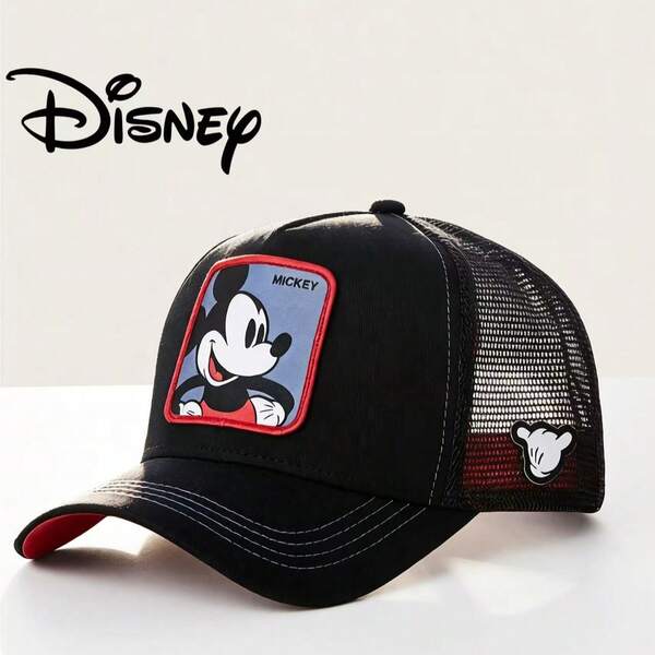Disney 迪士尼卡通網格帽，經典網格棒球帽，網格卡車帽，遮陽帽，可調節帽，透氣網格棒球帽，適合日常出遊、派對和節日裝扮遮陽帽，網格帽，棒球帽