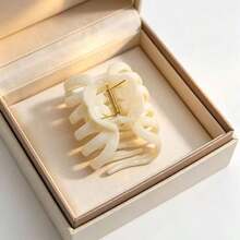2pcs/4pcs Solid Color Casual ABS Plastic (ABS Resin) Ink Wash Premium Large Hair Claw Clip For Women Back Of Head Pumpkin Clip Suitable For Thick Hair Hair Claw Hair Grab All Season Hair Accessory Headband - Multicolor - View 7