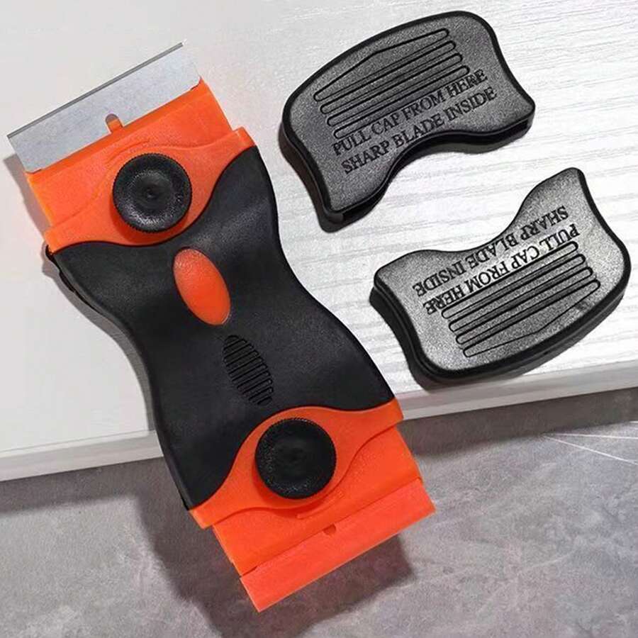 1pc Stain Cleaning Scraper With Extra Blade, Window Scraper, Glass Scraper, Extendable Scraper For Removing Glue, Paint, Stickers, Labels. Multi-Functional Household Glue Removal Scraper Tool For Phone, Car Repair, Cleaning, Film Application. Cleaning Tool, Tools & Home Improvement