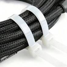 100條白色紮帶，100/150/200/250mm高品質尼龍紮帶，高強度自鎖設計，適用於居家、園藝、辦公室及DIY - 白色 - 查看 7