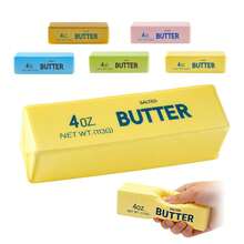 Butter Pressure Relief Toy - Slow Rebound Dumpling Shaped Squeeze Toy, Sensory Stress Relief Soft Elastic Stretch Finger Toy, Anxiety Relief, Party Favor, 1pc - Multicolor - View 2
