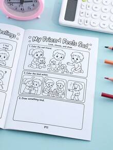 Buku Pengenalan Emosi Anak, Buku Bergambar Ekspresi Emosi Edukatif Pendidikan Awal, Materi Pendukung Kembali ke Sekolah, Buku Bacaan, Hadiah Kecil untuk Guru di Kelas, Meningkatkan Kemampuan Memahami dan Mengekspresikan Emosi - MultiWarna - View 6