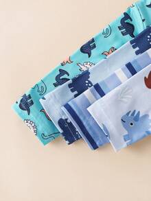 Bộ 4 bộ jumpsuit trẻ em có chân, họa tiết khủng long động vật hoạt hình dễ thương in toàn thân - Nhiều màu - Xem 6