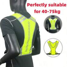 Neon Green Reflective Vest With Pockets, Made Of Adjustable Polyester Material, Suitable For Night Running, Cycling, Outdoor Sports And Hiking - Multicolor - View 8