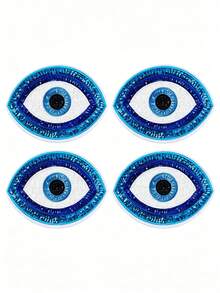 1pc/2pcs/3pcs/4pcs Blue Evil Eye Badge Polyester (Polyester) Textile DIY Embroidery Patch All Season Universal Clothing Apparel Shoes Hat Accessories - Multicolor - View 10