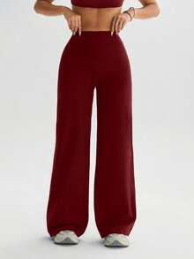 FWH Chewy Magic Pants #Photo-Ready Essential, Perfectly Outlines Curves. Super Elastic Skin-Friendly Fabric Fall - Burgundy - View 6