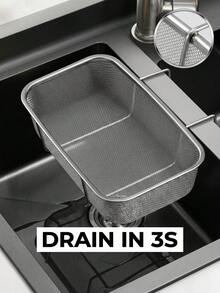 Heavy-Duty Sink Drain Basket With Extending Legs To Block Residue Rustproof Storage Rack For Urban Home Cooks Aesthetic Wash Strainer Perfect For Rinsing Fruits At Home Christmas,Kitchen Storage Racks, Kitchen Supplies, Sink Drain Baskets - L - View 13