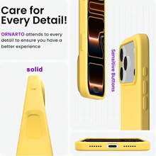 液態矽膠 3 層全覆蓋軟橡膠手機殼，適用於 iPhone 17 Pro 17 Pro Max 17，清新夏季配色，防震保護殼配耐刮微纖維內襯，相容於 13 11 16 Pro Max 15 14 Plus 12 Mini XS Max 7 8 Plus - 鵝黃色 - 查看 10
