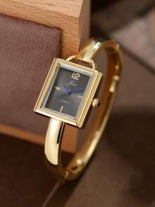 1PC Elegant Fashion Minimalist Square Pink Face Silver Bracelet Watch, Commuter Gentle Style Women's Quartz Wristwatch, Suitable For Valentine's Day, Christmas, Mother's Day, Anniversary, Thanksgiving And Other Holiday Gifts For Family And Friends - Multicolor - View 13