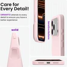 液態矽膠 3 層全包覆軟膠手機殼，適用於 iPhone 17 Pro 17 Pro Max 17，清新夏季配色，防震保護殼附防刮微纖維內襯，相容 iPhone 13 11 16 Pro Max 15 14 Plus 12 Mini XS Max 7 8 Plus - 灰粉 - 查看 10