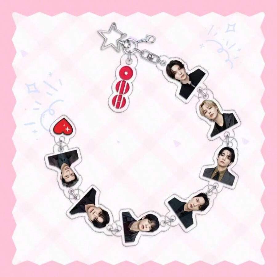 JK, J-HOPE, JIMIN, V, JIN, RM <ARIRANG> 壓克力鑰匙圈,背包配件,書包掛勾,黑色系列,演唱會與見面會必備粉絲周邊,每位成員鑰匙圈,ARMY 專屬 - 彩色 - 查看 1