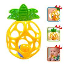 Fruit Shaped Baby Rattle Toy, Soft Hand Grab Ball With Rattle Sound, Early Educational Sensory Toy, Textured Teething Relief Toy For Newborn 0 Month+, Perfect Baby Shower Gift - 彩色 - 查看 6